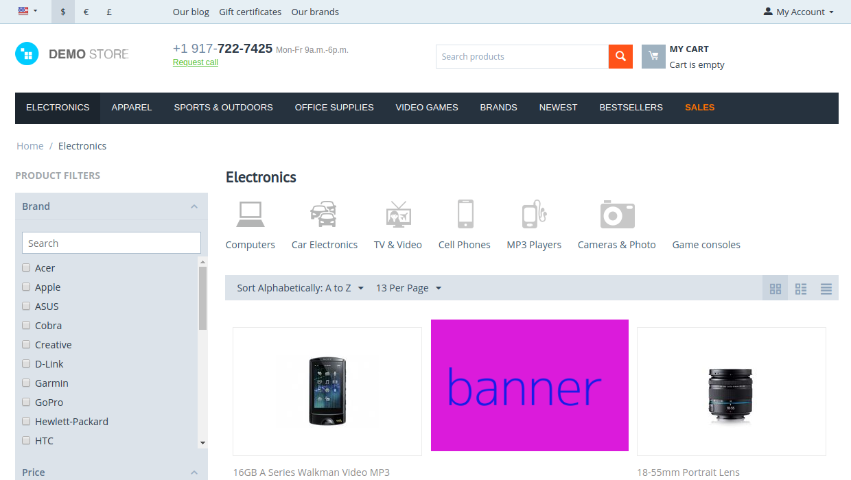 Example of banner work