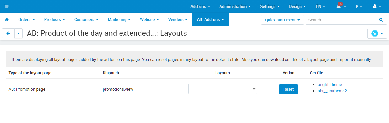Page “AB: Extended promotions: Layouts” Page “AB: Extended promotions: Layouts”