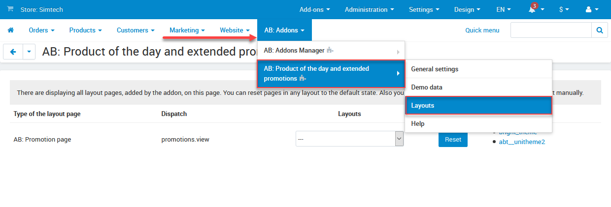 Page “AB: Product of the day and extended promotions: Layouts”
