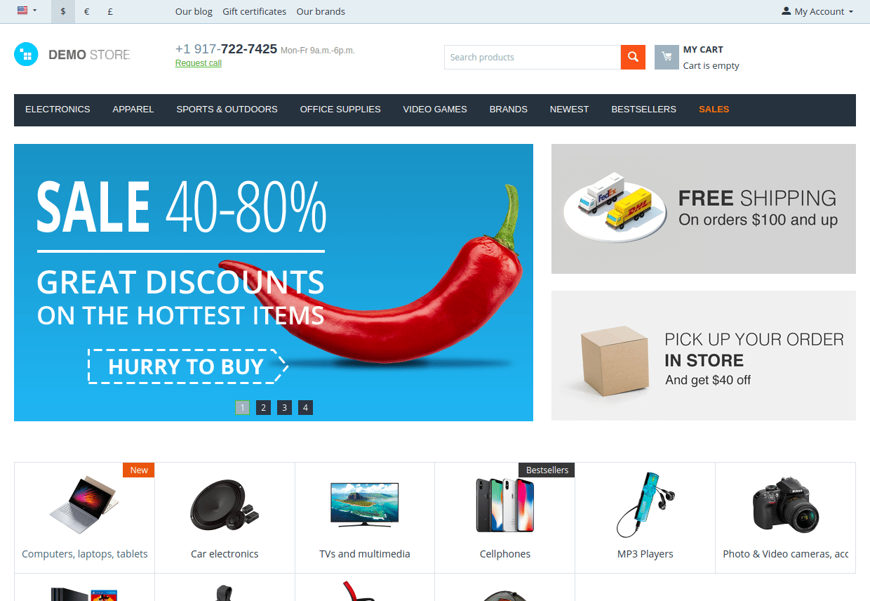 Displaying block on the storefront