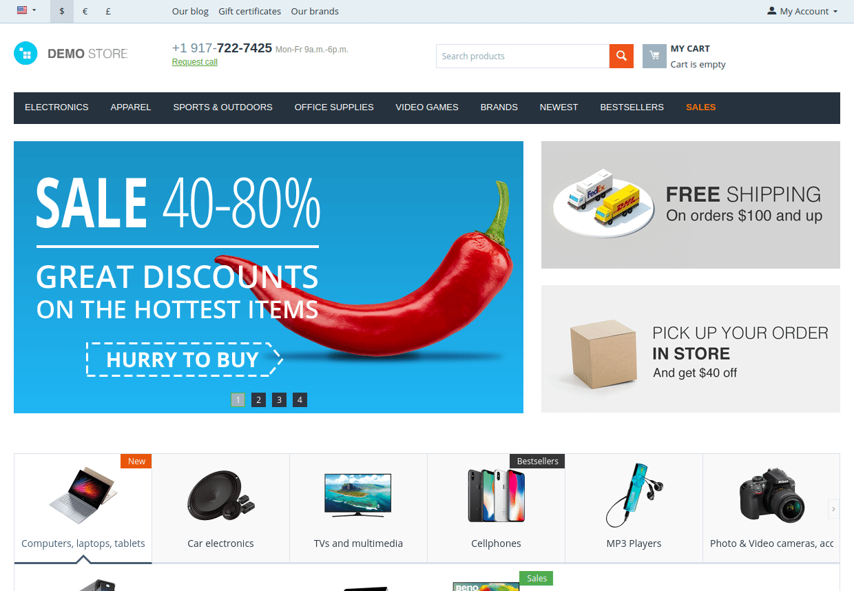 Displaying block on the storefront