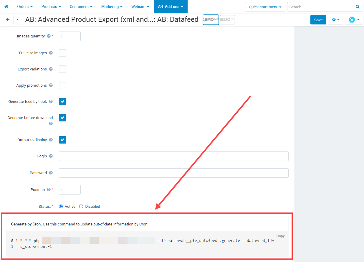 Feed generating by Cron