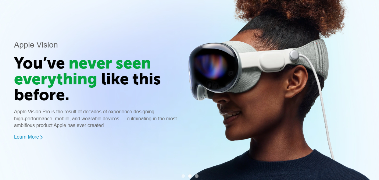 Main banner 2 (Apple Vision)