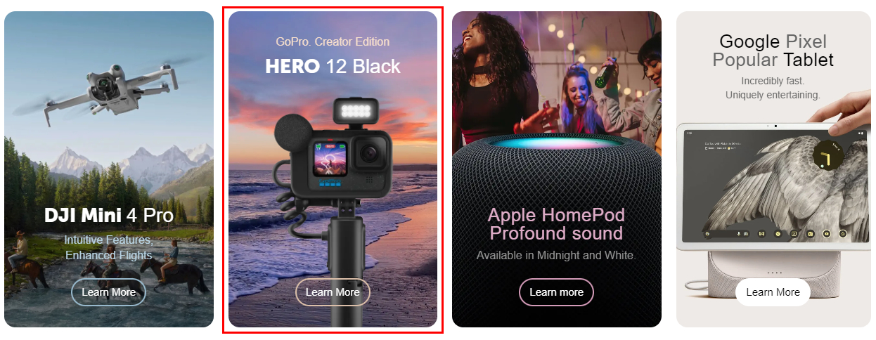 Advanced banner (multiple banners in row) 2 - Banner (GoPro)