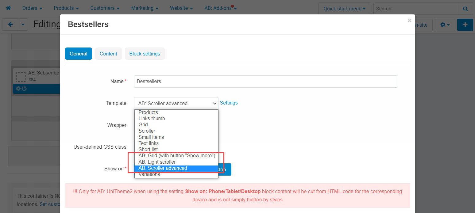 Extra templates for product blocks from UniTheme2