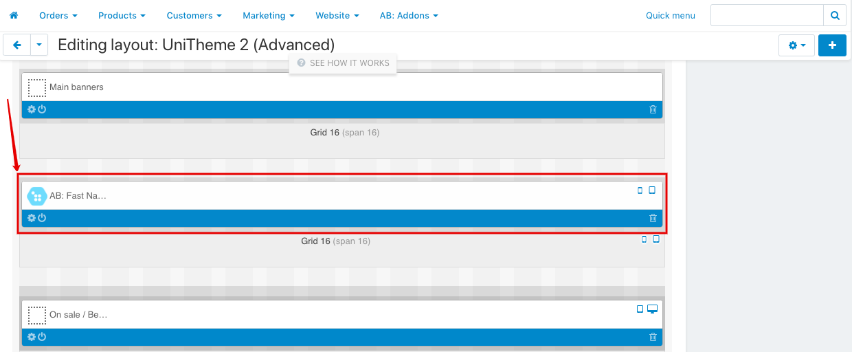 Block AB: Fast Navigation Catalog in Homepage layout Block AB: Fast Navigation Catalog in Homepage layout