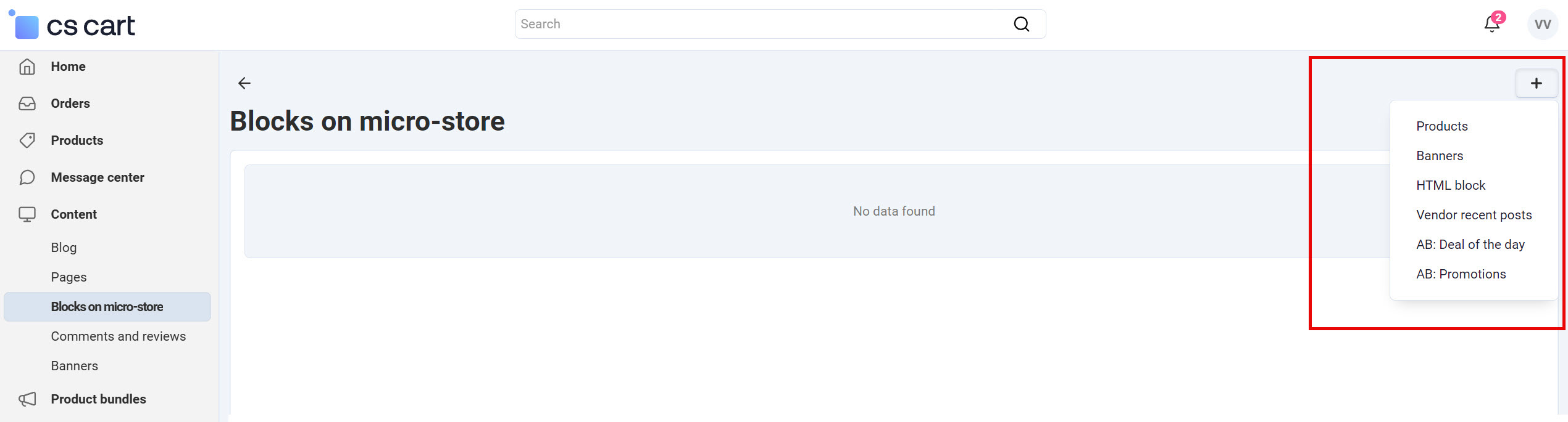 Page "Blocks on micro-store"